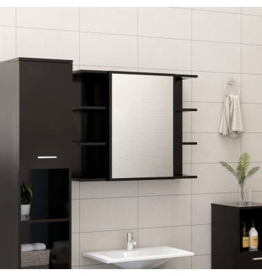  Vonios kambario spintelė, juodos spalvos, 80x20,5x64cm, MDP - Vonios spintelės, veidrodžiai - 1