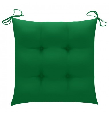  Supama kėdė su žalia pagalvėle, tikmedžio masyvas  - Supamos kėdės - 3