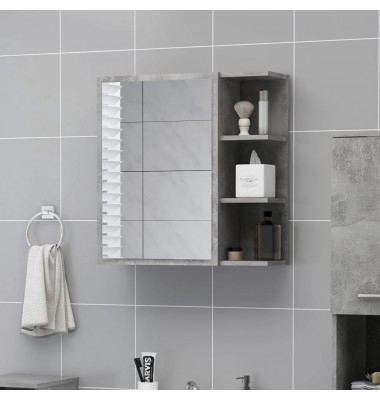  Veidrodinė vonios spintelė, betono pilka, 62,5x20,5x64cm, MDP - Vonios spintelės, veidrodžiai - 1