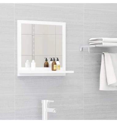  Vonios kambario veidrodis, baltos spalvos, 40x10,5x37cm, MDP - Vonios spintelės, veidrodžiai - 1
