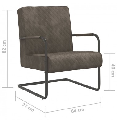  Gembinė kėdė, šviesiai pilkos spalvos, aksomas - Foteliai, krėslai - 6