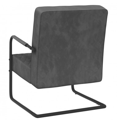  Gembinė kėdė, tamsiai pilkos spalvos, aksomas - Foteliai, krėslai - 4