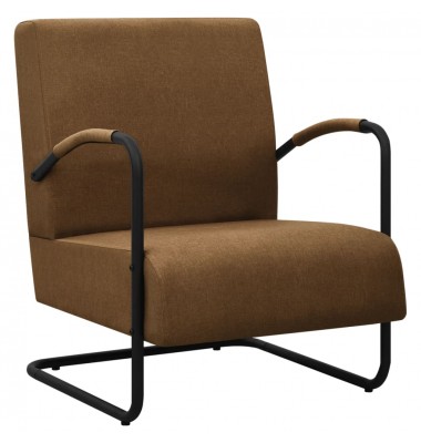  Krėslas, rudos spalvos, audinys  - Foteliai, krėslai - 1