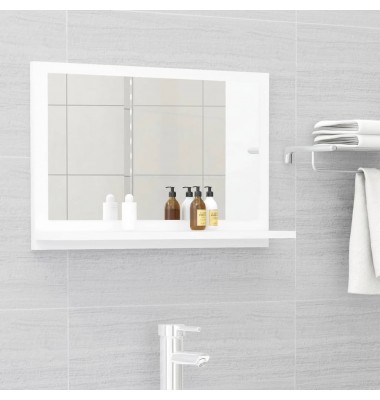 Vonios kambario veidrodis, baltos spalvos, 60x10,5x37cm, MDP - Vonios spintelės, veidrodžiai - 1