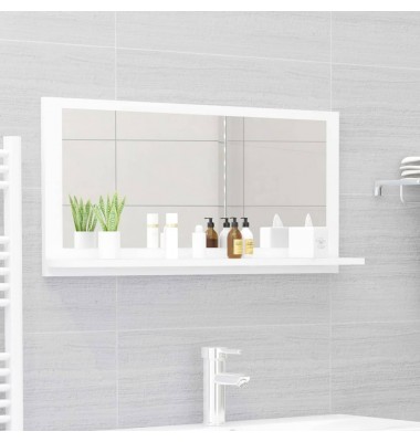  Vonios kambario veidrodis, baltos spalvos, 80x10,5x37cm, MDP - Vonios spintelės, veidrodžiai - 1