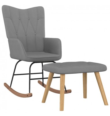  Supama kėdė su pakoja, tamsiai pilkos spalvos, audinys - Supamos kėdės - 1