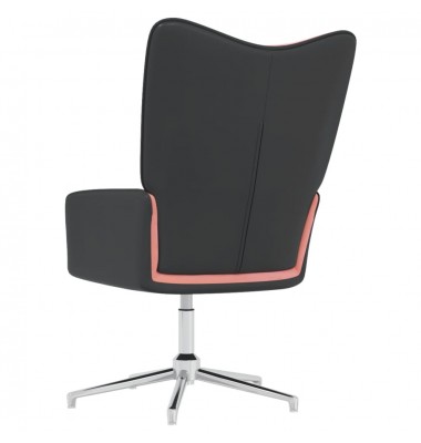  Poilsio kėdė, rožinės spalvos, aksomas ir PVC - Foteliai, krėslai - 6