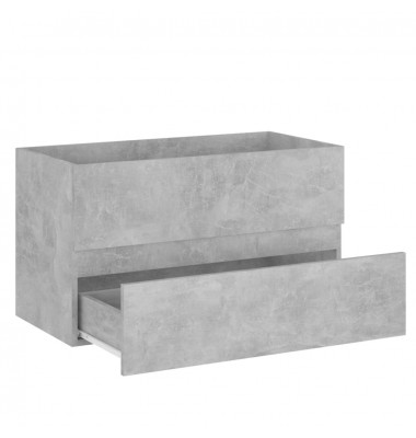 Spintelė praustuvui, betono pilkos spalvos, 80x38,5x45cm, MDP - Vonios spintelės, veidrodžiai - 3