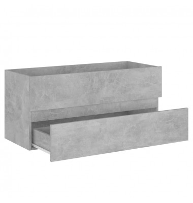 Spintelė praustuvui, betono pilkos spalvos, 100x38,5x45cm, MDP - Vonios spintelės, veidrodžiai - 3