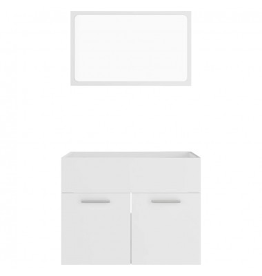  Vonios kambario baldų komplektas, 2 dalių, baltos spalvos, MDP - Vonios baldų komplektai - 5