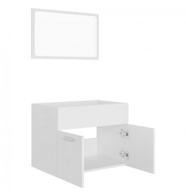  Vonios kambario baldų komplektas, 2 dalių, baltos spalvos, MDP - Vonios baldų komplektai - 6