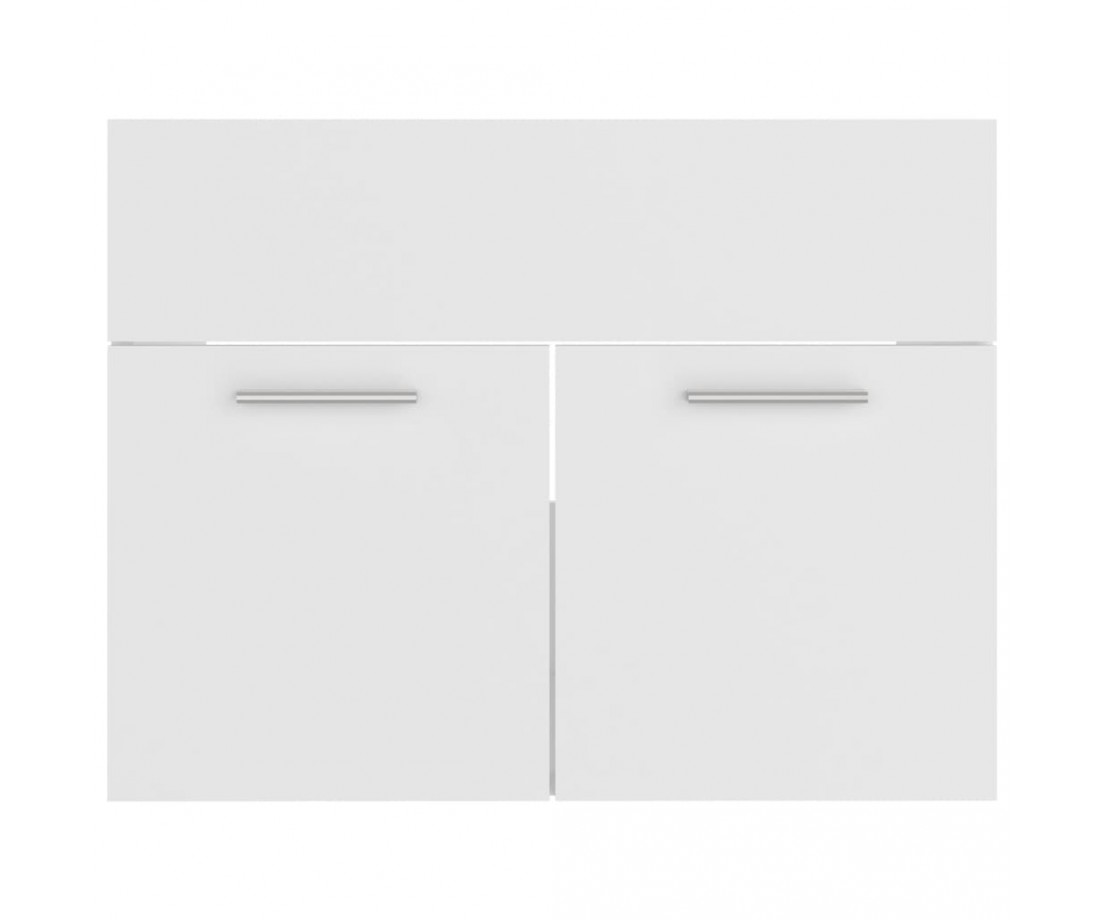 Vonios kambario baldų komplektas, 2 dalių, baltos spalvos, MDP - Vonios baldų komplektai - 9
