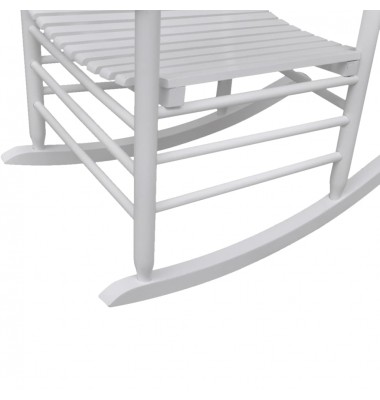  Supama kėdė su išlenkta sėdyne, balta, medinė - Supamos kėdės - 3