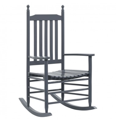  Supama kėdė su išlenkta sėdyne, pilka, tuopos mediena - Supamos kėdės - 1