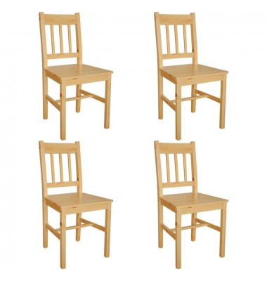  Valgomojo kėdės, 4 vnt., pušies mediena  - Valgomojo Kėdės - 1