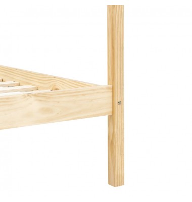 Lovos rėmas su baldakimu, 90x200cm, pušies medienos masyvas - Lovos - 5