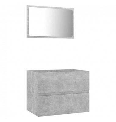  Vonios kambario baldų komplektas, 2 dalių, betono pilkas, MDP - Vonios baldų komplektai - 2