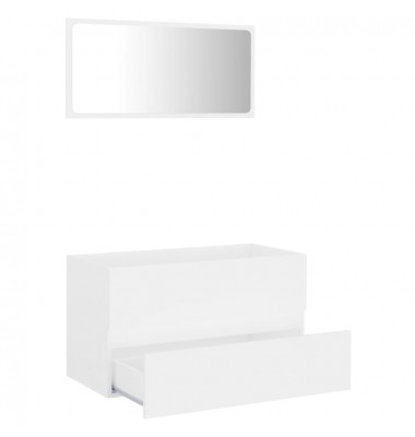  Vonios kambario baldų komplektas, 2 dalių, baltos spalvos, MDP - Vonios baldų komplektai - 5