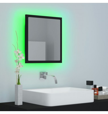  Vonios kambario veidrodis, juodos spalvos, 40x8,5x37cm, MDP - Vonios spintelės, veidrodžiai - 3