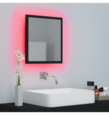  Vonios kambario veidrodis, juodos spalvos, 40x8,5x37cm, MDP - Vonios spintelės, veidrodžiai - 4