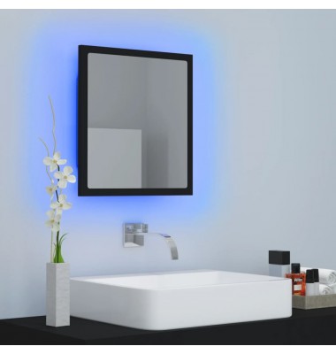  Vonios kambario veidrodis, juodos spalvos, 40x8,5x37cm, MDP - Vonios spintelės, veidrodžiai - 5