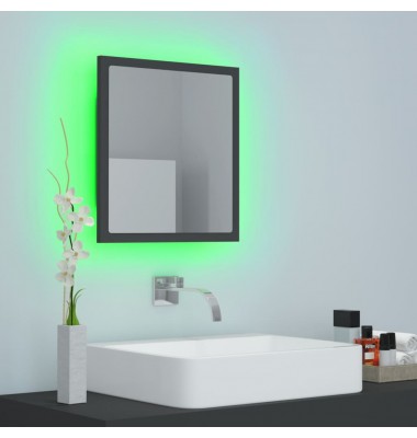  Vonios kambario veidrodis, pilkos spalvos, 40x8,5x37cm, MDP - Vonios spintelės, veidrodžiai - 3