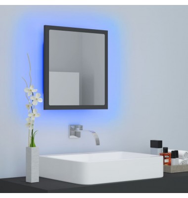  Vonios kambario veidrodis, pilkos spalvos, 40x8,5x37cm, MDP - Vonios spintelės, veidrodžiai - 4