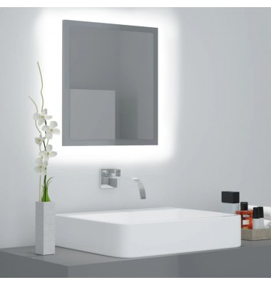  Vonios kambario veidrodis, pilkas, 40x8,5x37cm, MDP, blizgus - Vonios spintelės, veidrodžiai - 1
