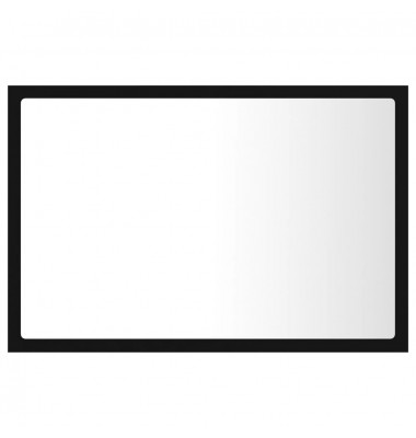  Vonios veidrodis su LED apšvietimu, juodos spalvos, 60x8,5x37 cm, MDP  - Vonios spintelės, veidrodžiai - 6