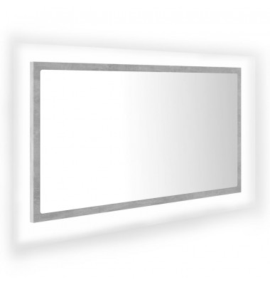  Vonios veidrodis LED, pilkas, 80x8,5x37cm, MDP, ypač blizgus - Vonios spintelės, veidrodžiai - 2