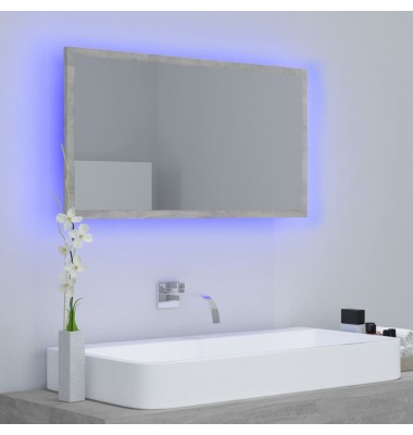  Vonios veidrodis LED, pilkas, 80x8,5x37cm, MDP, ypač blizgus - Vonios spintelės, veidrodžiai - 3