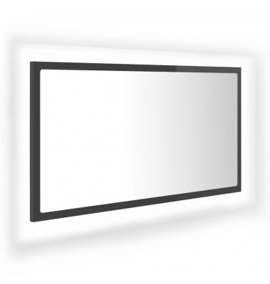  Vonios veidrodis LED, pilkas, 80x8,5x37cm, MDP, blizgus - Vonios spintelės, veidrodžiai - 2