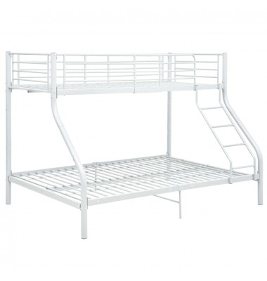 Dviaukštės lovos rėmas, baltas, 140x200cm/90x200cm, metalas - Dviaukštės lovos - 2
