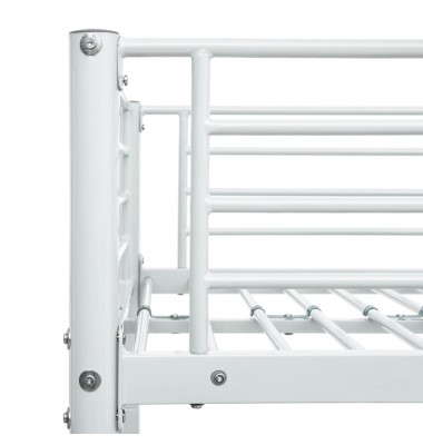 Dviaukštės lovos rėmas, baltas, 140x200cm/90x200cm, metalas - Dviaukštės lovos - 5