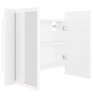  Veidrodinė vonios spintelė su LED apšvietimu, balta, 60x12x45cm - Vonios spintelės, veidrodžiai - 11