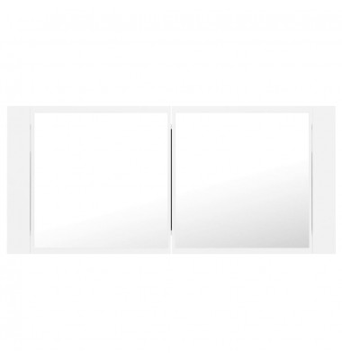  Veidrodinė vonios spintelė su LED, balta, 100x12x45 cm - Vonios spintelės, veidrodžiai - 9