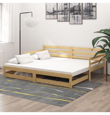  Ištraukiama lova, 2x(90x200)cm, pušies medienos masyvas - Lovos - 1