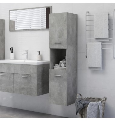 Vonios kambario spintelė, betono pilka, 30x30x130cm, MDP - Vonios spintelės, veidrodžiai