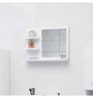  Vonios kambario veidrodis, baltos spalvos, 60x10,5x45cm, MDP - Vonios spintelės, veidrodžiai - 1