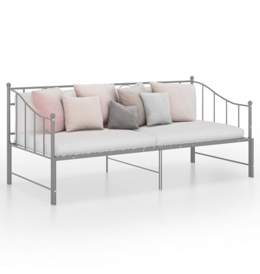  Ištraukiamos sofos-lovos rėmas, pilkas, 90x200cm, metalas - Lovos - 1
