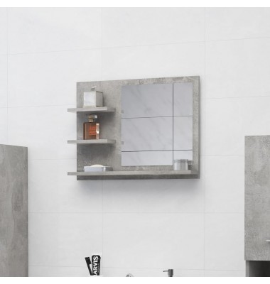  Vonios kambario veidrodis, betono pilkas, 60x10,5x45cm, MDP - Vonios spintelės, veidrodžiai - 1
