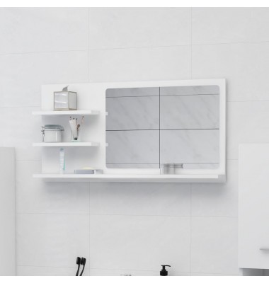  Vonios kambario veidrodis, baltos spalvos, 90x10,5x45cm, MDP - Vonios spintelės, veidrodžiai - 1