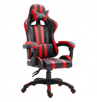  Žaidimų kėdė, raudona, dirbtinė oda - Žaidimų kėdės - 1
