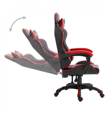  Žaidimų kėdė, raudona, dirbtinė oda - Žaidimų kėdės - 3