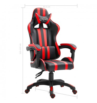  Žaidimų kėdė, raudona, dirbtinė oda - Žaidimų kėdės - 9