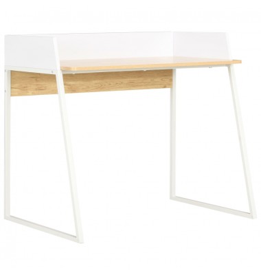  Rašomasis stalas, baltos ir ąžuolo spalvos, 90x60x88cm - Rašomieji stalai - 1