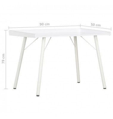  Rašomasis stalas, baltos spalvos, 90x50x79cm - Rašomieji stalai - 6