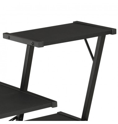  Rašomasis stalas su lentyna, juodos spalvos, 116x50x93cm - Rašomieji stalai - 5