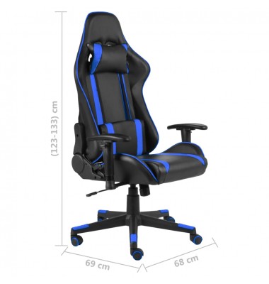  Pasukama žaidimų kėdė, mėlynos spalvos, PVC - Žaidimų kėdės - 8