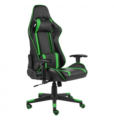  Pasukama žaidimų kėdė, žalios spalvos, PVC - Žaidimų kėdės - 1